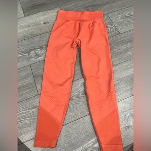 orange seamless leggings